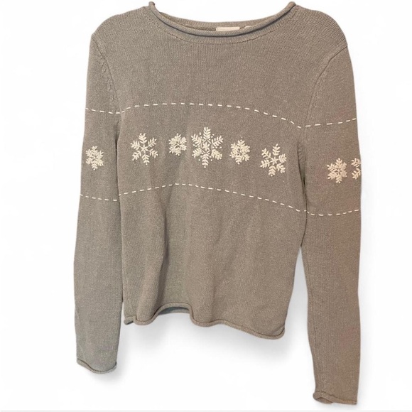 Vintage Sweater with Snowflake Design - Picture 1 of 5